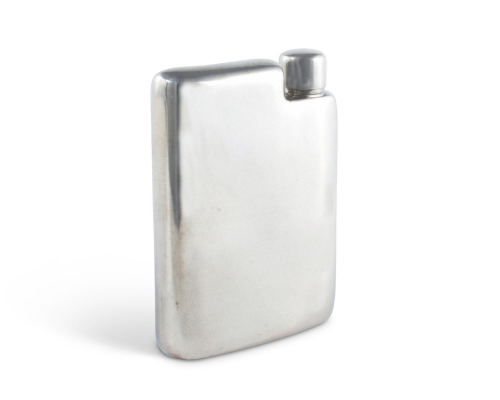 Classic Flask 4 Ounce Size: 4.25\W x 3.25\T 4 Ounces

Care: Hand wash recommended - if placing in the dishwasher use low heat and non acidic detergent